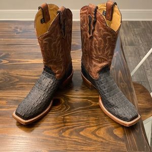 Mens Black Crocodile Boots